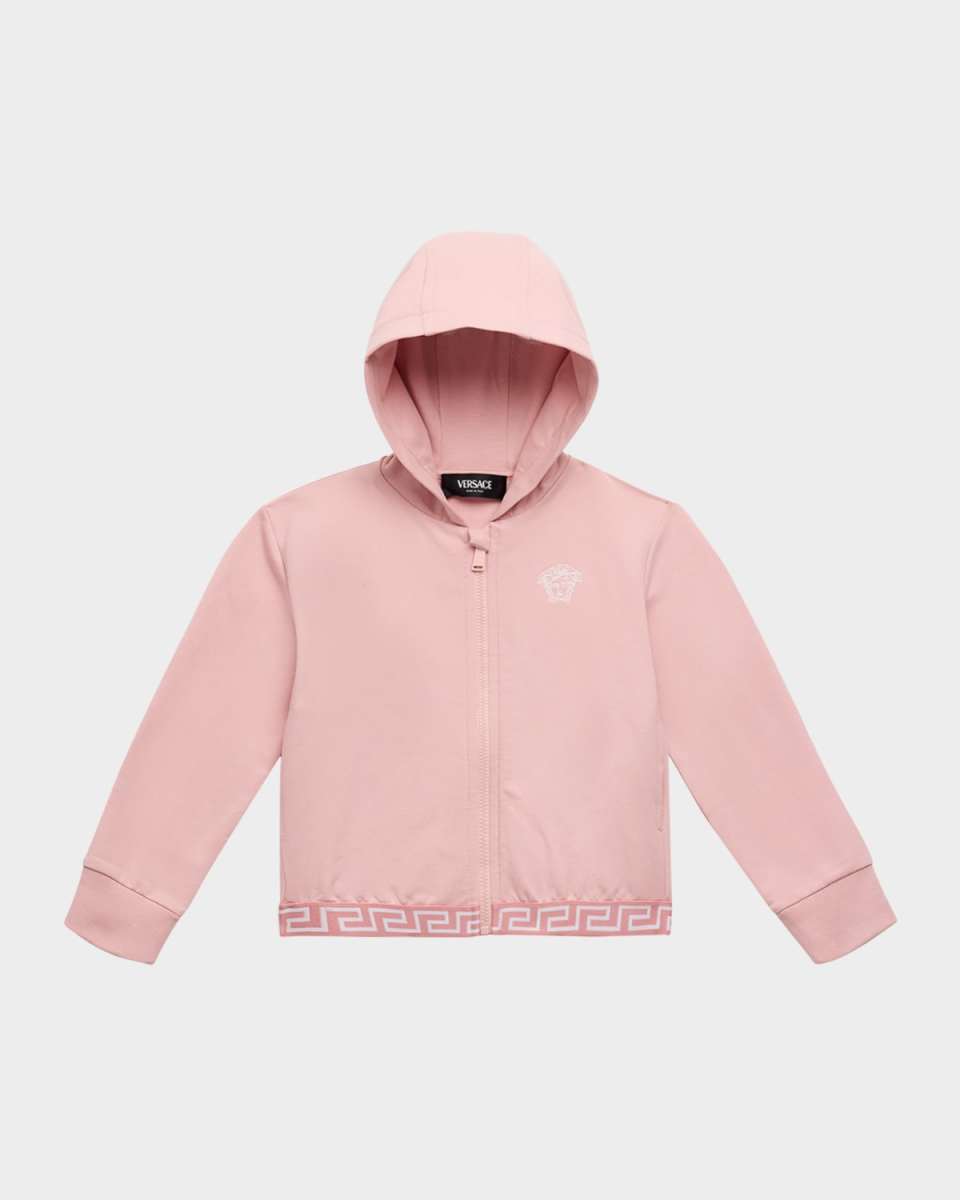 Girl's Greca Trim Hoodie, Size 9M-3